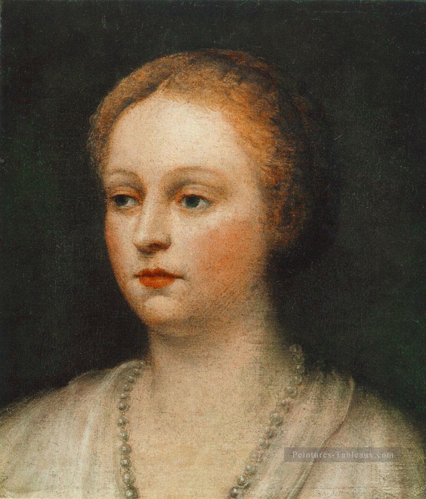 Portrait d’une femme italien Renaissance Tintoretto Peintures à l'huile